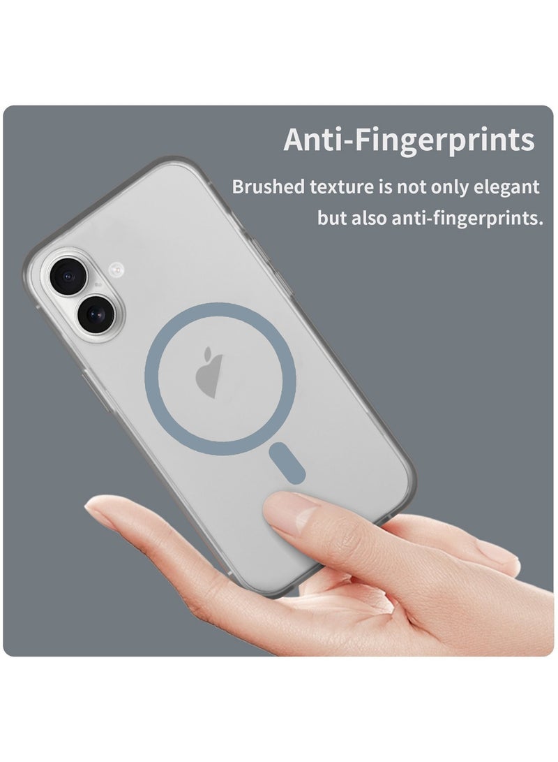 Wtech Apple iPhone 17 5G 2025 Clear Case Compatible with MagSafe Skin Touch Soft TPU Case Cover (MCMPMN) - Grey - Image 3