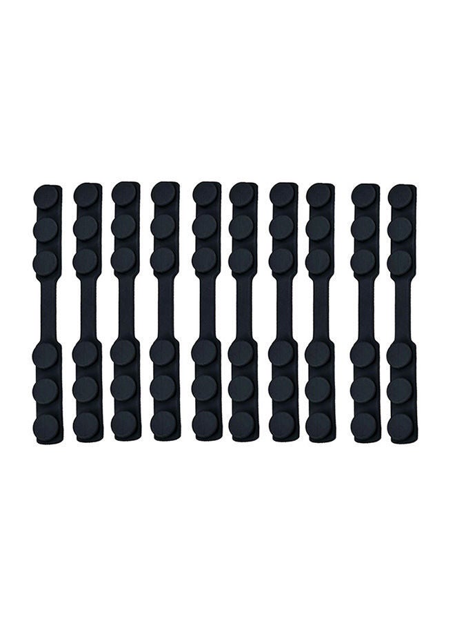 NIBEMINENT 10-Piece Adjustable Anti-Slip Mask Strap Extension Ear Hook Set Black - Image 1