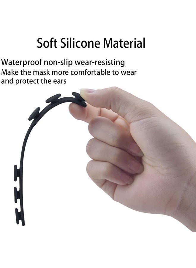NIBEMINENT 10-Piece Adjustable Anti-Slip Mask Strap Extension Ear Hook Set Black - Image 5