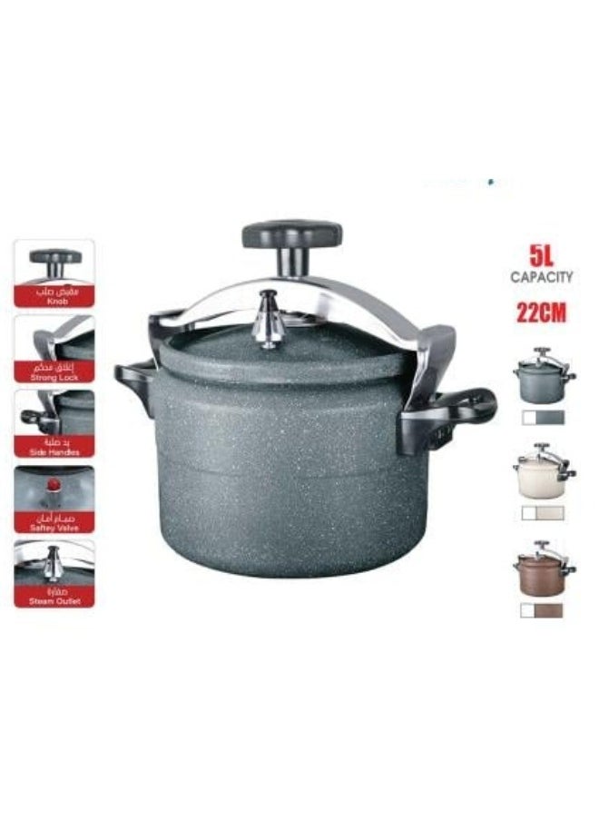 Generic DAC 5L Granite Pressure Cooker  - Image 1