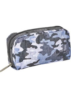 LeSportsac LeSportsac Camo Canvas Indigo Rectangular Cosmetic Bag, Style 6511/Color F545 Modern Denim Inspired Heather Camouflage in Blue & Grey 