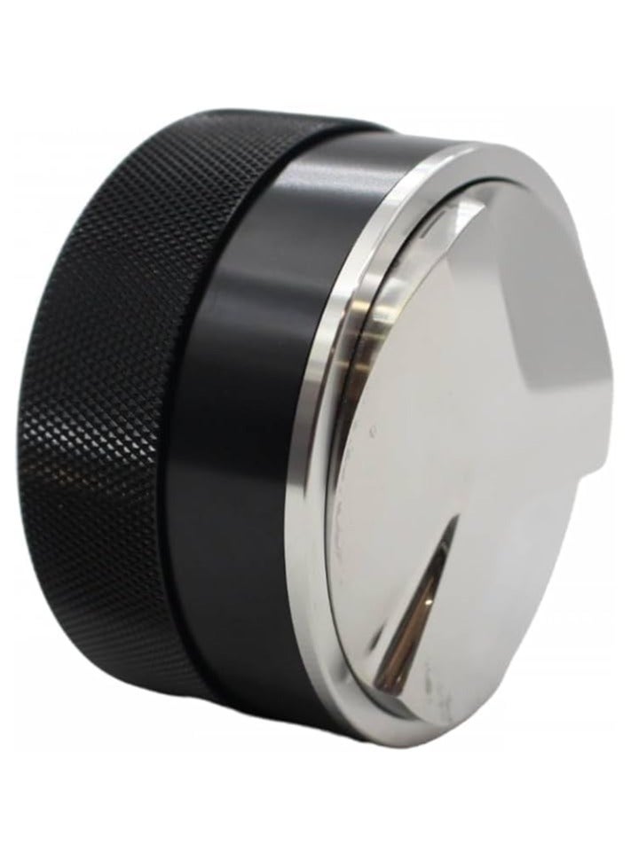 Coffee Distributor Tool, Black and Wodden, Textured Grip Surface  - Image 2