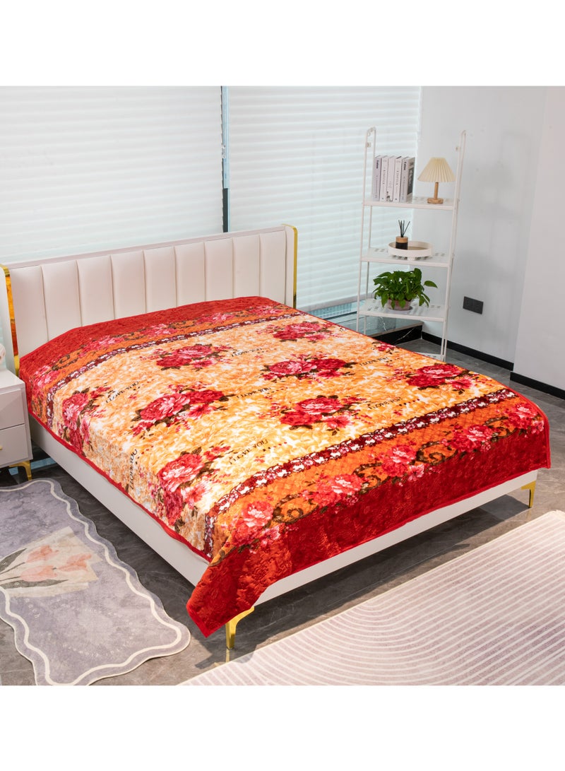 ستارجولد بطانية غائمة فاخرة بطبقة واحدة مصنوعة من خيوط البوليستر المغزول بنسبة 100%، تم الحصول عليها من البوليستر البكر وهو مناسب للشتاء وموسم الأمطار 155 × 210 سم 5.5 رطل - Image 1