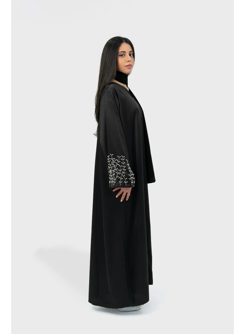 Ophelia  MARA Abaya for Women – Elegant Black Full-Length Modest Abaya with Long Sleeves for Women | Best Price UAE