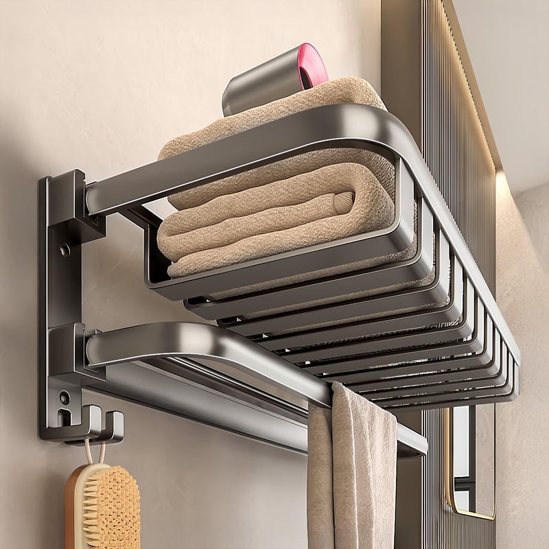 MIORAH Towel Holder in Bathroom| Heavy Load Towel Rack & Hangers for Bathroom Accessories Set for Wall(60CM) - Image 1