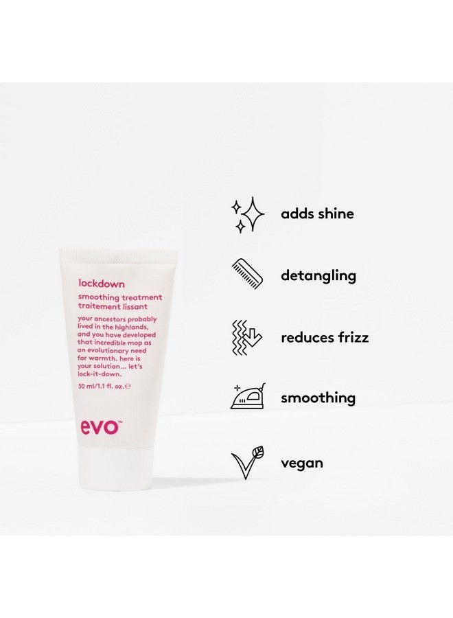 إيفو علاج تنعيم الشعر EVO Lockdown - علاج للشعر يُترك على الشعر - يحمي الشعر المصبوغ ويقلل من التجعد - حجم مناسب للسفر، 30 مل / 1.01 أونصة سائلة - Image 2