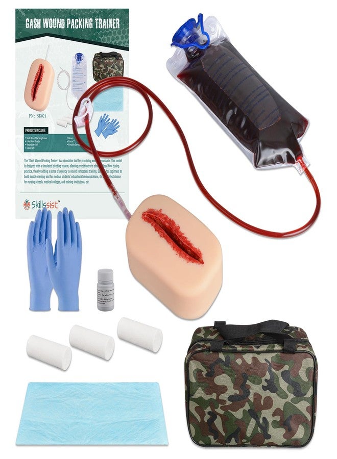 Skillssist Laceration Wound Packing Task Training Kit to Bleed Control for Medical Education, First Aid Emergency Practice, Military Trauma Trainer - Image 1