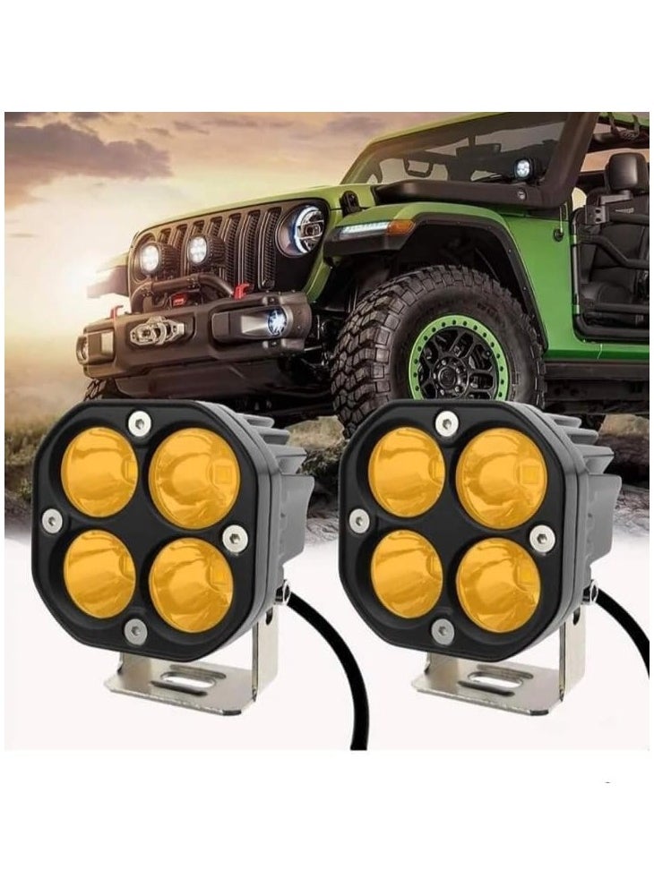 SHEZA STAR LED Pod Lights 2Pcs 40W Driving Fog Off Road Work Auxiliary Ditch Lights Aluminum Housing Pack of 2 for 4x4 Vehicles  - Image 1