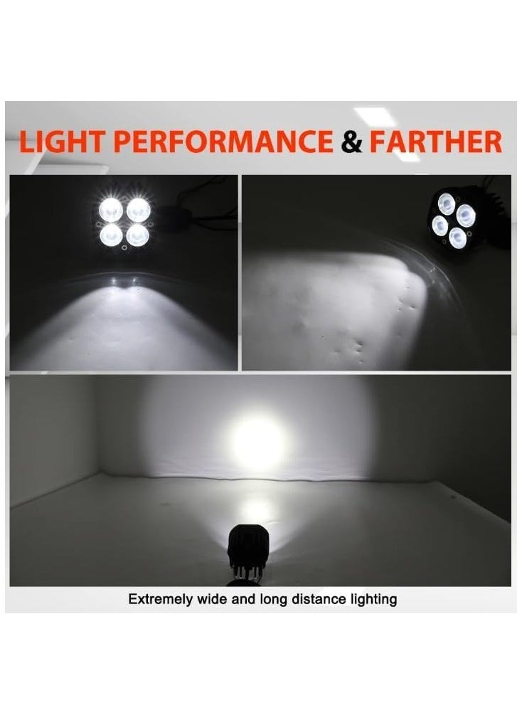 SHEZA STAR LED Pod Lights 2Pcs 40W Driving Fog Off Road Work Auxiliary Ditch Lights Aluminum Housing Pack of 2 for 4x4 Vehicles  - Image 3