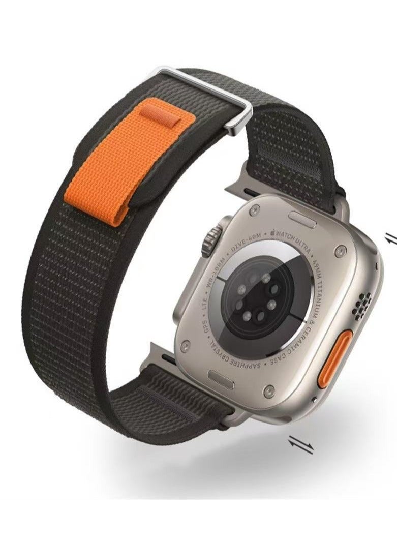 Watch Nylon Band 38/40/41/42mm Compatible with Apple Watch Serie  8/7/SE/6/5/4/3/2/1  White Rainbow - Image 3