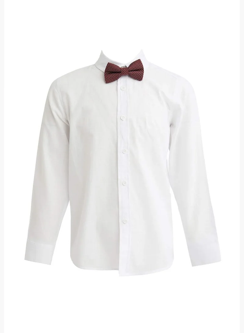 ديفاكتو Long-Sleeved Regular Fit Polo Neck Shirt