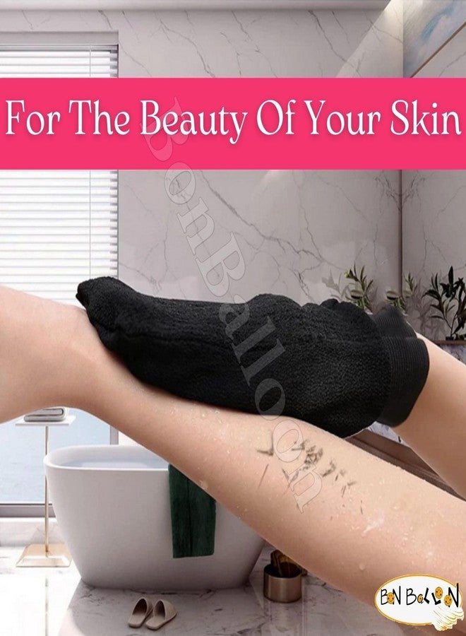 bonballoon Moroccan Natural Kessa Hammam Bath SPA Bath Loofah Luffa Loffa Lofa Loofa Glove Scrub Exfoliating Removal Shower Scrubber Body Mitt Pouf Mesh Luxurious Premium - Image 3