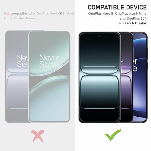 SupCares Tempered Glass for OnePlus Nord 5, OnePlus 15R and Ace 5 Ultra (6.83 Inch) With Installation Kit | Military-Grade Gorilla Screen Protector | Edge to Edge Coverage | Black - Image 2