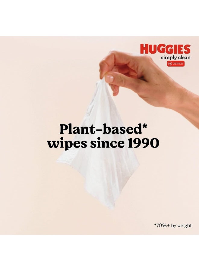 HUGGIES Simply Clean Fragrance-free Baby Wipes, Soft Pack (64 Sheets Total), Alcohol-free, Hypoallergenic - Image 3