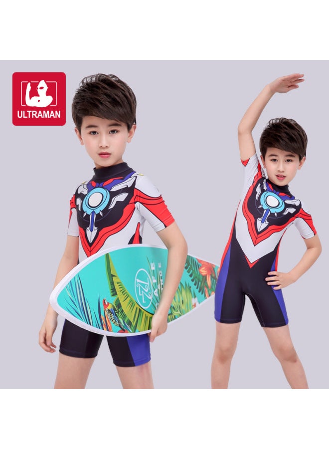 إسكدنيا صيف 2022 ULTRAMAN ULTRAMAN ملابس سباحة سريعة الجفاف للأطفال والأطفال الأكبر سنًا والأولاد - اللون: Aub Altman - - Image 1