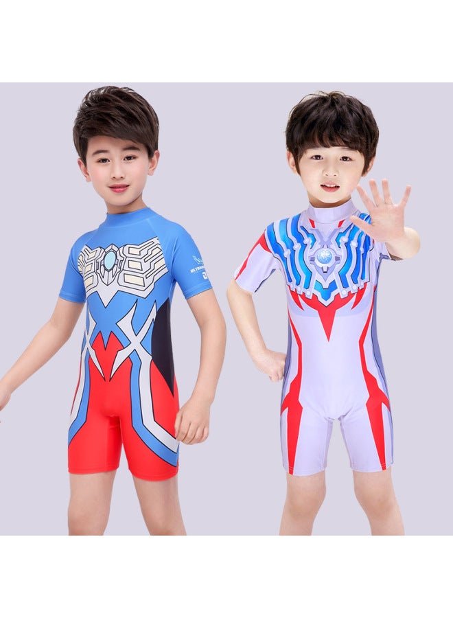 إسكدنيا صيف 2022 ULTRAMAN ULTRAMAN ملابس سباحة سريعة الجفاف للأطفال والأطفال الأكبر سنًا والأولاد - اللون: Aub Altman - - Image 4