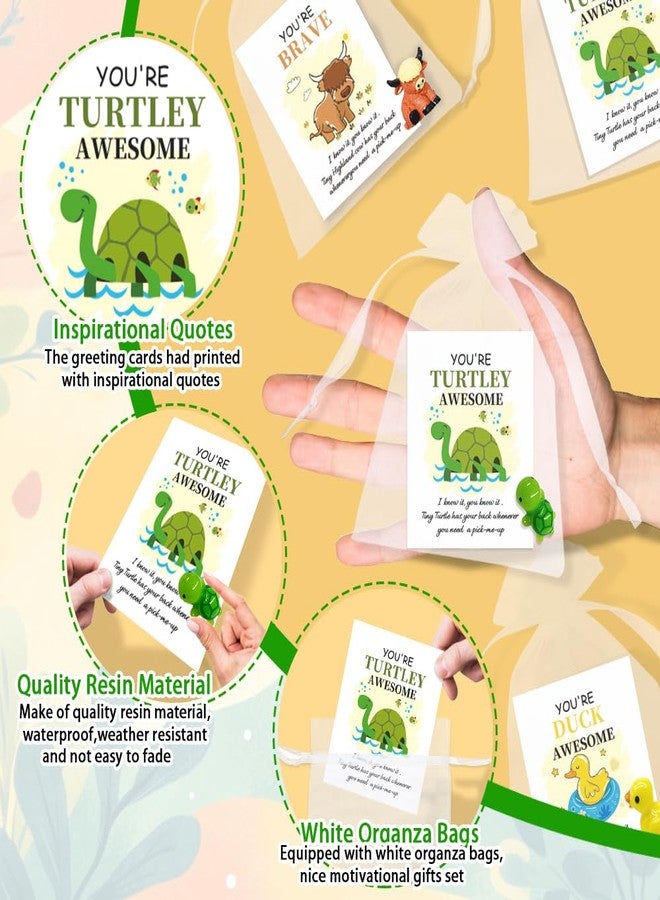 AWEELON 36 Sets Mini Resin Appreciation Gift Breathing Gift Bulk Emotional Coworker Gifts Support Resin Animals Positive Glow for Coworker Emotional Mental Health Care Support Gift for Team - Image 3
