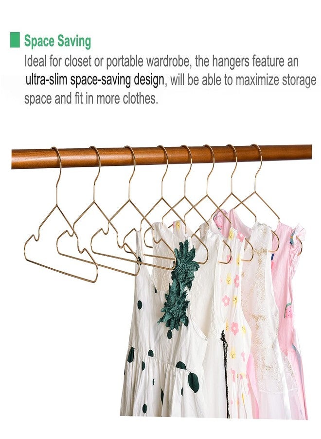 Amber Home 20Pack 12" Rose Gold Kids Baby Hangers, Strong Metal Children Clothes Hangers for Closet, Space Saving Infant Hanger for Toddler Coats Pants (Rose Gold, 20) - Image 4