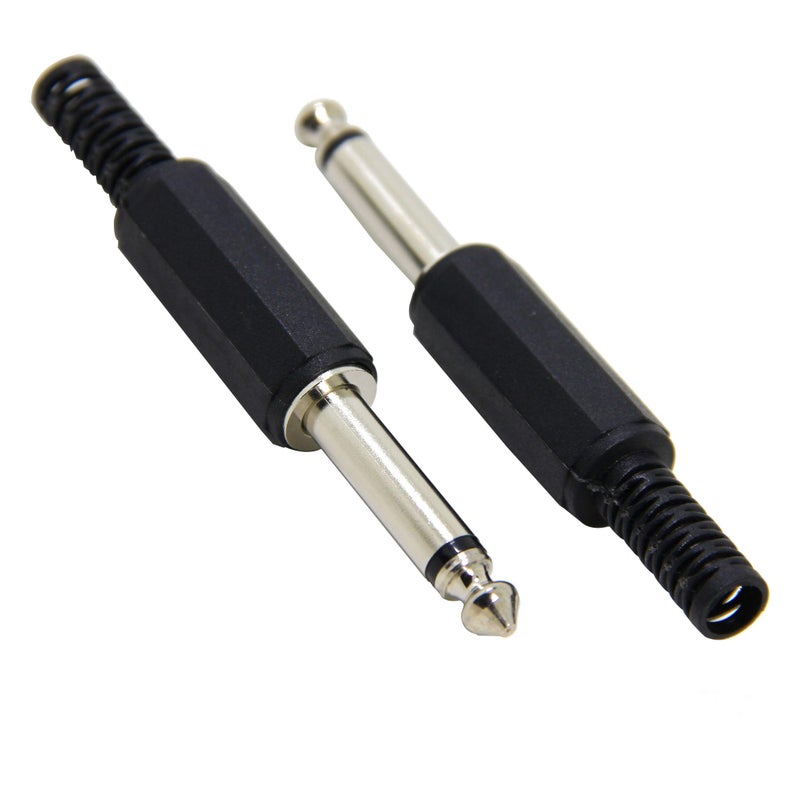 Ancable 10-Pack 1/4-Inch Mono Phone Plug, Solder Type Cost-Effective Plastic 6.35mm TS Connector with Shrinkle Tube for Guitar, Instrument, Speaker/Microphone/Patch Cables - Image 3