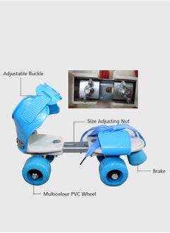 GROIC Adjustable Quad Roller Skates Shoes Can Wear Shoes Outdoor sport for Kids Beginner  - Image 2