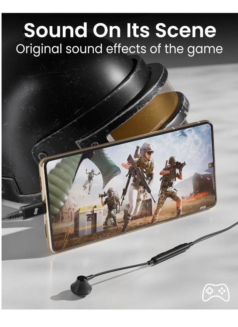 Remson Remson Wired Mono Stereo Earphone USB Type-C Connector Headphone /Earphone/Earbud Hi-Fi with In-Line Remote Compatible for Samsung Galaxy S21 Ultra 5G S20 FE Note 20/10, iPad Pro 2018 and Mac Book.  - Image 5