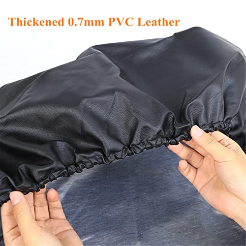 YOCTM غطاء عجلة احتياطي من الجلد السميك YOCTM لجهاز جيب رانجلر JK JL JT TJ صحارى روبكون همر FJ يناسب إطارات 31-33 بوصة طباعة بيضاء عيش الحياة واحدة (يناسب: 265/75R16، 255/75R17) - Image 3