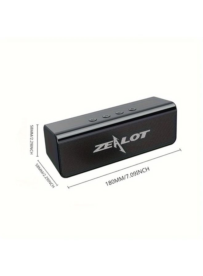 Wireless Speaker 1800mAh 10 Hour Playtime Loud Stereo Booming Bass Dual Pairing Black for Mobile Phone Tablet TV - Image 3