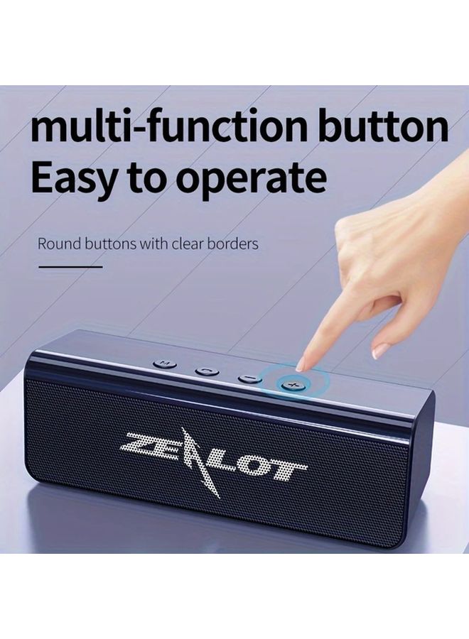 Wireless Speaker 1800mAh 10 Hour Playtime Loud Stereo Booming Bass Dual Pairing Black for Mobile Phone Tablet TV - Image 1
