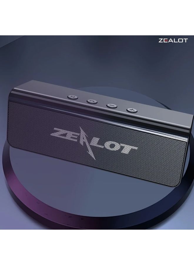 Wireless Speaker 1800mAh 10 Hour Playtime Loud Stereo Booming Bass Dual Pairing Black for Mobile Phone Tablet TV - Image 2