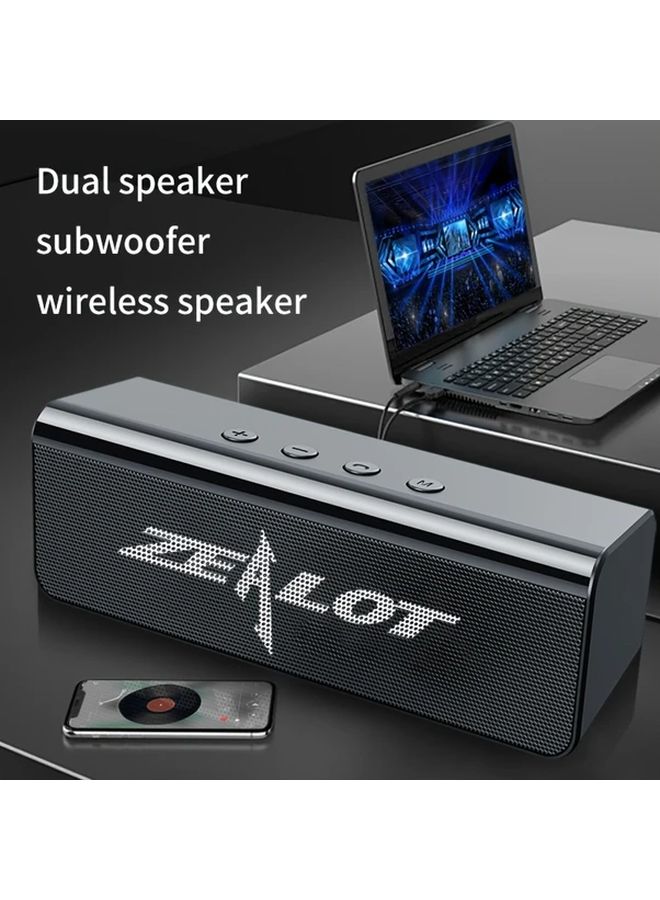 Wireless Speaker 1800mAh 10 Hour Playtime Loud Stereo Booming Bass Dual Pairing Black for Mobile Phone Tablet TV - Image 4