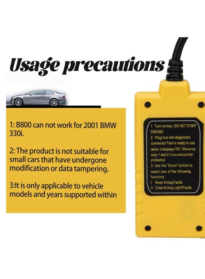 LEIMO KPARTS Airbag Scan/Reset Tool B800 for BMW Fit E36 E46 E34 E38 E39 Z3 Z4 X5 - Image 3