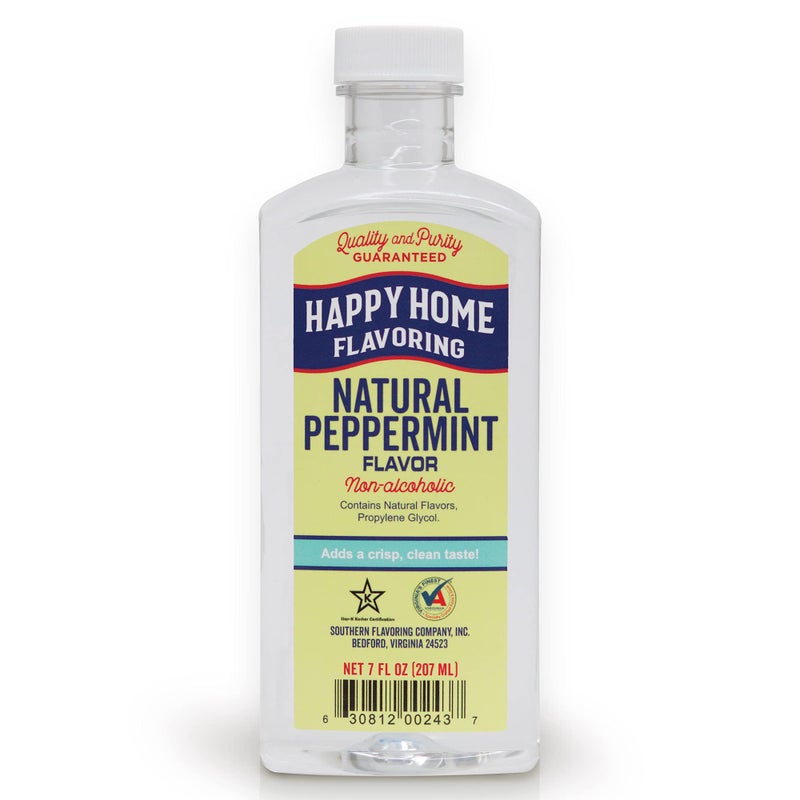 Happy Home Natural Peppermint Flavoring, Non-Alcoholic, Certified Kosher, 7 oz. - Image 1