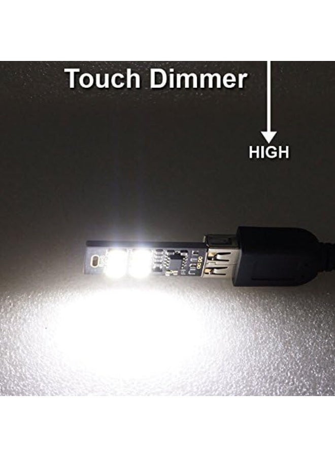 USB ضوء سلسلة المفاتيح سوبر مشرق SMD LED ميني USB ميناء ضوء رقيق جدا ضوء الليل المحمول (6-LED لمس مضيء التبديل (5pcs)) - Image 4