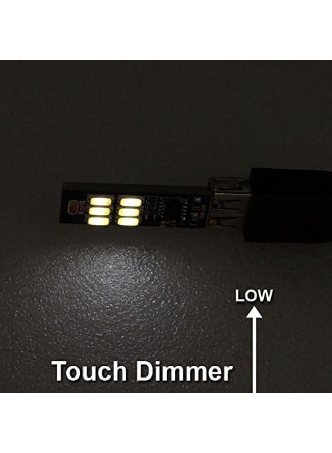 USB ضوء سلسلة المفاتيح سوبر مشرق SMD LED ميني USB ميناء ضوء رقيق جدا ضوء الليل المحمول (6-LED لمس مضيء التبديل (5pcs)) - Image 3