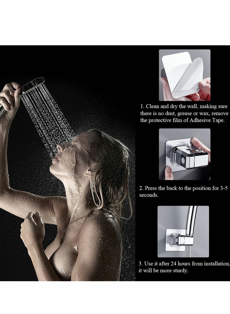 Shower Head Holder, No Drilling 360° Adjustable Paste Wall Mount Bracket, Bathroom Accessories Handheld Rain Shower Stand  - Image 3