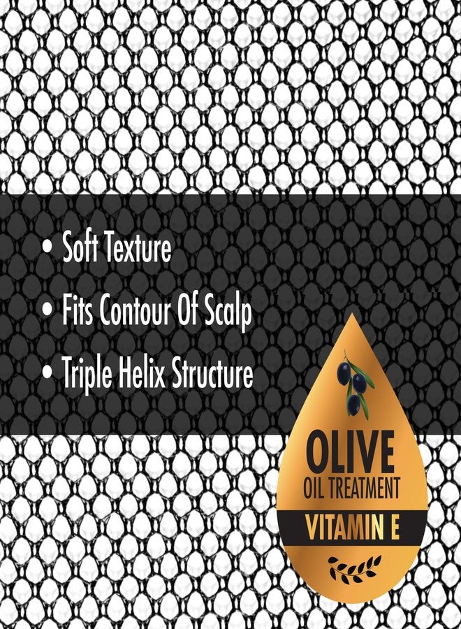 DONNA Olive Oil + Vitamin E Treated Deluxe Weaving Net 17.5" x 26", Wig Head Wig Caps for Women, BLACK Color - Image 2