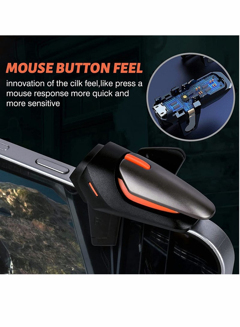 Mobile Trigger PUBG Game Controller Trigger Mobile Game Accessories Gamepad Sensitive Aim Shoot Mobile Game Controller for PUBG Fortnite Call of Duty Mobile Game PUBG Triggers One Pair - Image 4