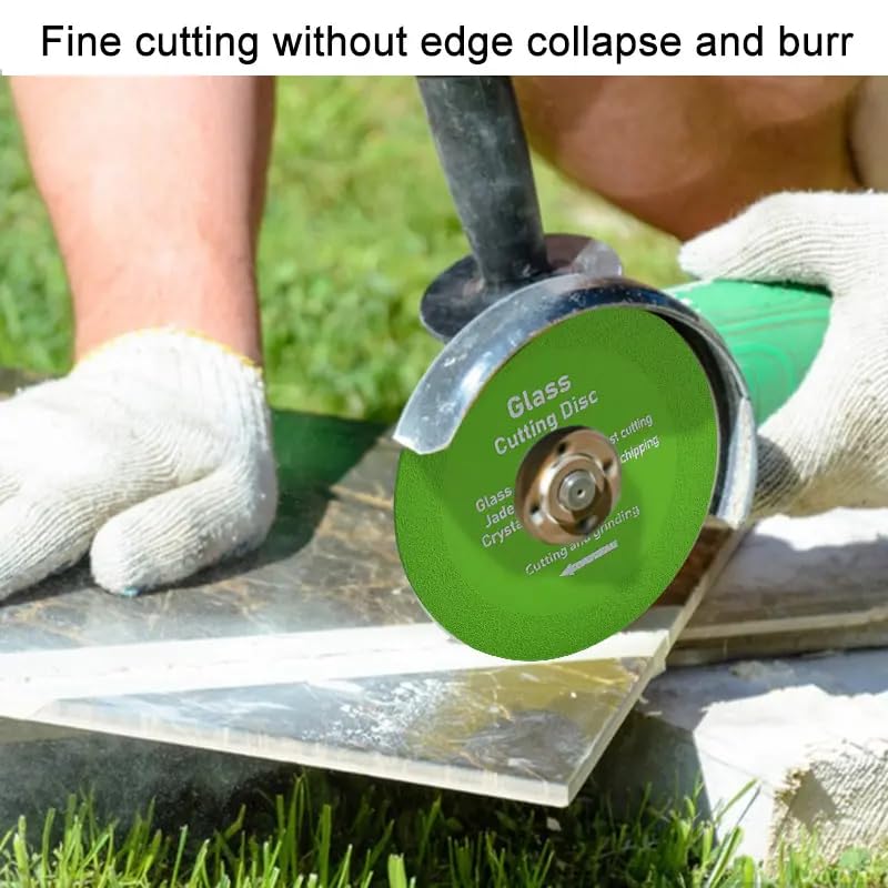 Self Lub 4-Inch Diamond Glass Cutting Disc | Ultra-Thin Ceramic Saw Blade for Angle Grinder | Smooth Cutting & Grinding of Glass, Crystal, Wine Bottles, Porcelain, Tile (2pcs) - Image 5