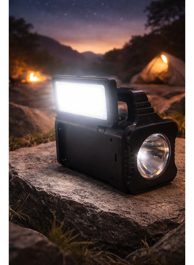 جوبلس كشاف LED شمسي تخييم وصحراء مع راديو بلوتوث – بطارية 36 ساعة – 4 لمبات - Image 4