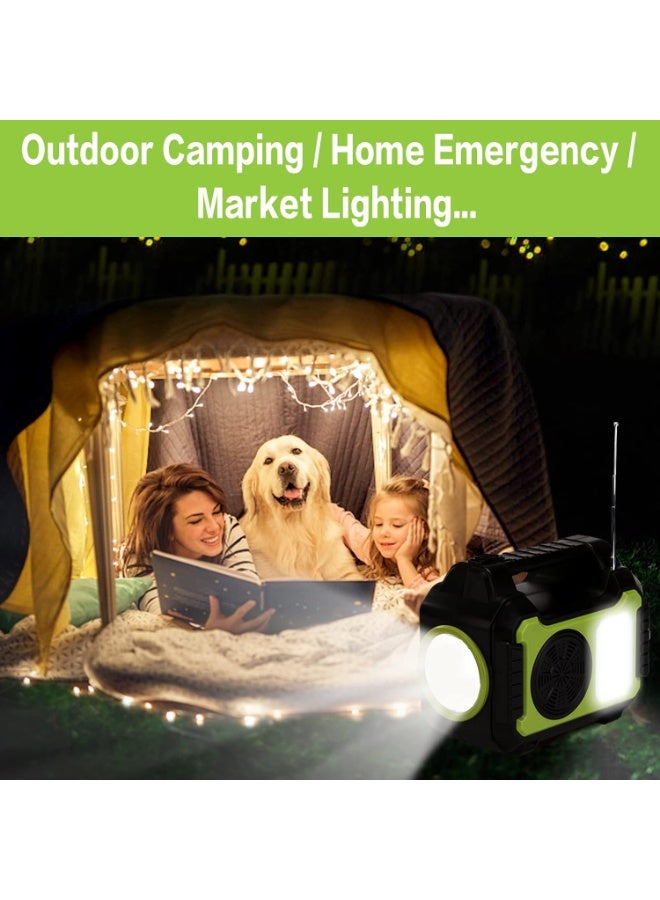 جوبلس كشاف LED شمسي تخييم وصحراء مع راديو بلوتوث – بطارية 36 ساعة – 4 لمبات - Image 5