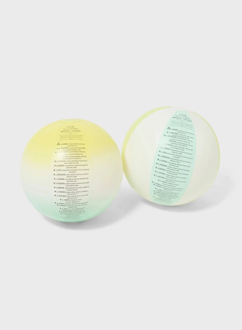 SUNNY LIFE Inflatable Beach Ball Set Of 2 Salty The Shark Multi