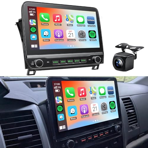 Zeminba 4+64G Car Radio Stereo for Toyota Tundra 2007 2008 2009 2010 2011 2012 2013 Toyota Sequoia 2008-2019, WiFi CarPlay Android Auto GPS Navi Touchscreen Volume Knob Fit OEM Backup Camera SWC JBL - Image 1