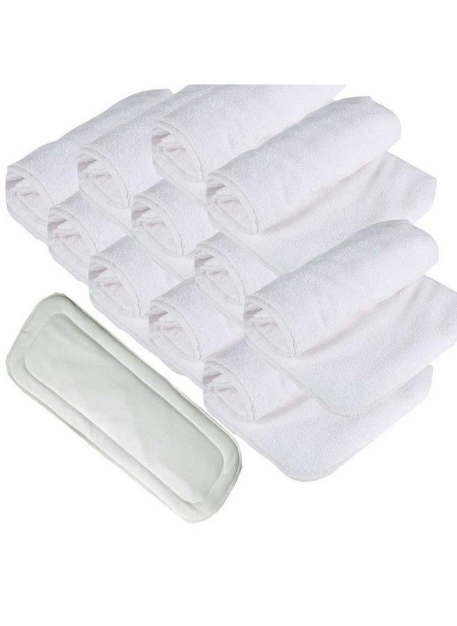 DOMENICO Baby Reusable Washable Cloth Diaper Nappies With Wetfree Inserts (White)Pack Of 12  - Image 2