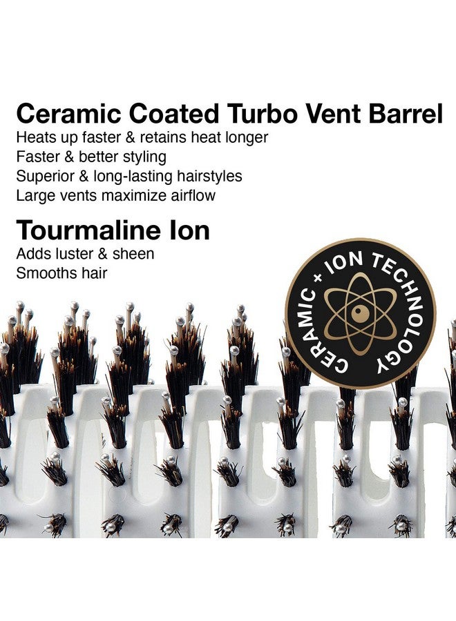 Olivia Garden Ceramic + Ion Turbo Vent Combo Hair Brush (ionic & 100% boar bristles) CITV-COMD (Medium 2 1/2") - Image 3