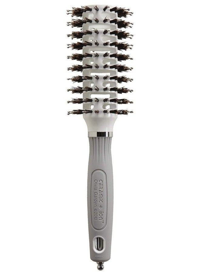 Olivia Garden Ceramic + Ion Turbo Vent Combo Hair Brush (ionic & 100% boar bristles) CITV-COMD (Medium 2 1/2") - Image 1