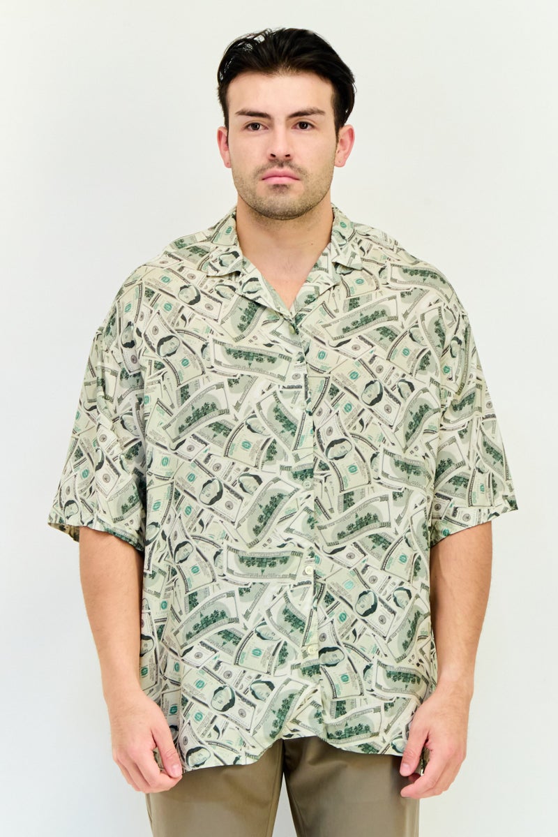 Asos Design Men Regular Fit Graphic Short Sleeves Casual Shirt, Multicolor - Image 1