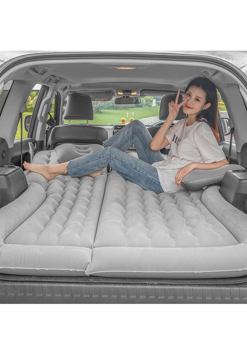 Sharpdo Inflatable Mattress Air Bed With 2 Storage Piers for Car Travel and Camping 181K Grey - Image 1