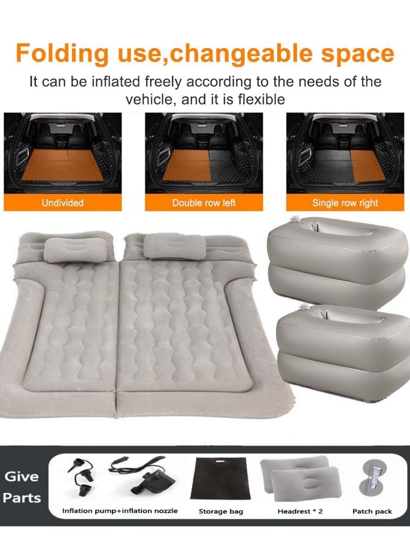 Sharpdo Inflatable Mattress Air Bed With 2 Storage Piers for Car Travel and Camping 181K Grey - Image 4