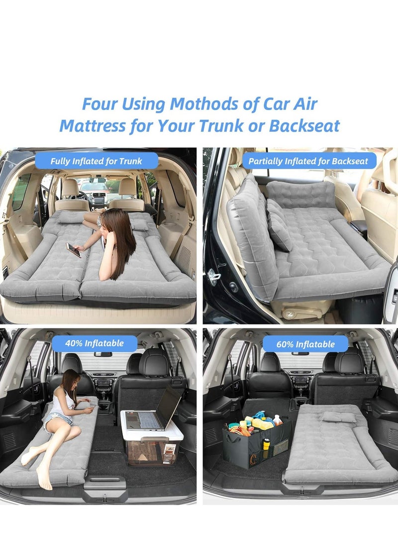 Sharpdo Inflatable Mattress Air Bed With 2 Storage Piers for Car Travel and Camping 181K Grey - Image 5