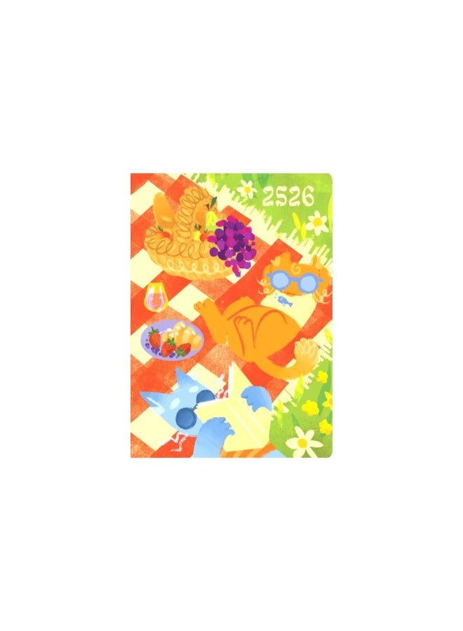 Collins Bella Ramsey Cat 12 Month Planner, July 2025-July 2026 Week-to-View Diary, A5 Hard Cover, Picnic - Image 3